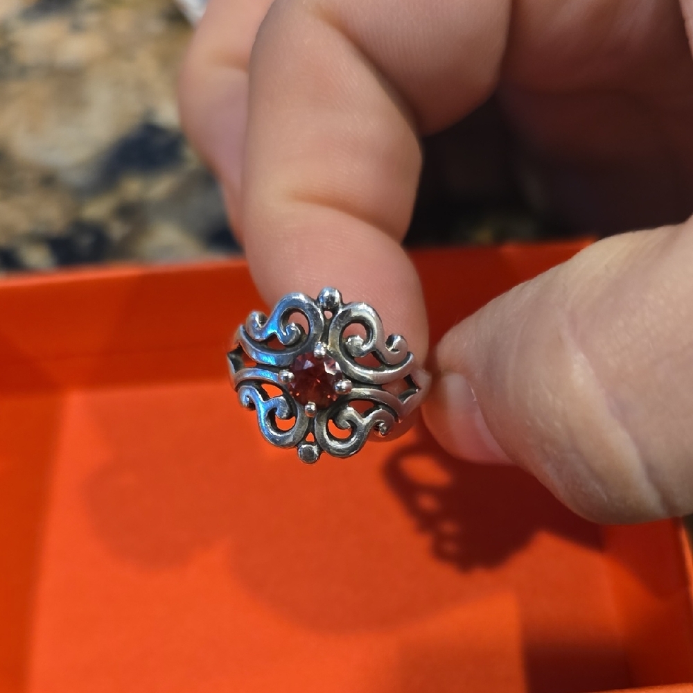 James Avery Silver Spanish Lace Birthstone Ring